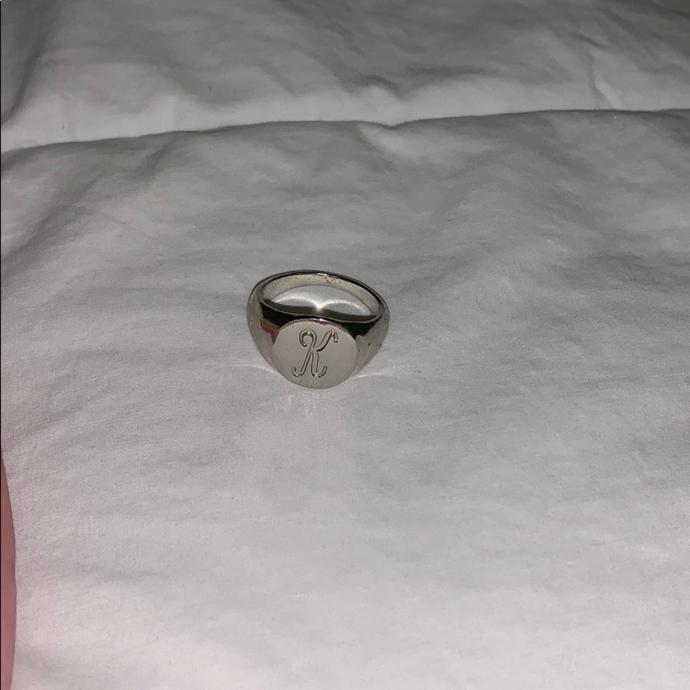 K initial signet ring